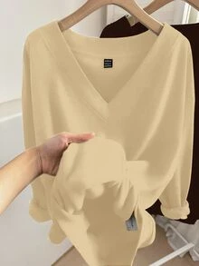 SHEIN LUNE قطعتان من كنزات نسائية و هوديز - متعدد الألوان - مشاهدة 3