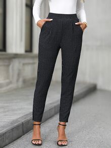 EMERY ROSE 女款優雅商務拼色口袋長褲，適合辦公與通勤 - 彩色 - 查看 3