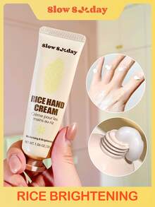 SlowSunday Rice Hand Cream, With Niacinamide, Shea Butter, Rice Extract, Brightening, Long-Lasting Moisturizing, Refreshing And Non-Greasy, Long-Lasting Fragrance, Suitable For Fall & Winter, Y2K, Ideal For Party, Halloween & Christmas - White - View 6