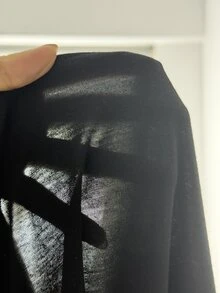 SHEIN Tween女孩睡衣套裝，新款67號蝴蝶結印花熱轉印針織黑色長袖上衣搭配滿版格紋長褲居家服，3款隨機發貨1件 - 粉色 - 查看 6