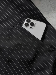 AXEPEAK Men's Striped Long Sleeve Jacket And Pants Casual Set - Black - View 11
