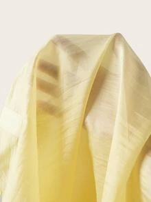 Trelyra European And American Style Spring/Summer New Fashion Versatile Solid Color Tencel Elegant Commute Design Tie Loose Long Sleeve Blouse - Yellow - View 12