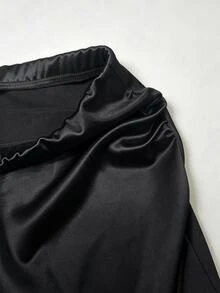 EMERY ROSE Women's PU Leather Versatile Date Night/Outing Mini Skirt - Black - View 4