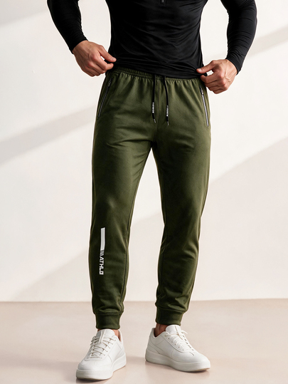 Driftmere Men's Sports Long Pants Outdoor Casual Tapered Leg Elastic Wrinkle-Resistant