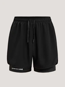 Driftmere Men's Sports Shorts, Quick-Drying And Lightweight, With Towel Loop And Phone Pocket Black Summer - Black - View 3