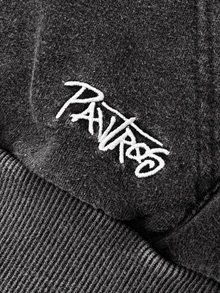 PAVTROS 男士純色休閒街頭百搭日常穿搭連帽衫 炭灰色 秋季 - 黑色 - 查看 2