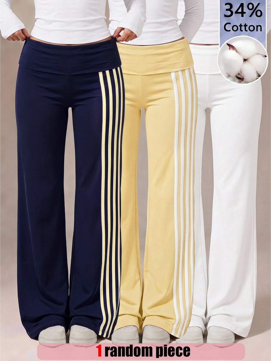 SHEIN Tween女孩秋季服飾 高級紋理面料 深皇家藍 百搭 秋冬套裝 返校季 針織 寬鬆 高腰 34%棉