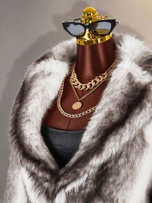Amplova Women's Plush Fashion Versatile Winter Travel Faux Fur Coat - Grey - View 15