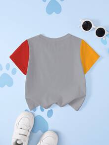 SHEIN | PAW Patrol Young Boy Cartoon Print Casual Daily Short Sleeve T-Shirt - White - View 2