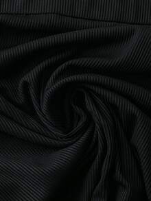 Sweetra CURVE Plus Ruched Mermaid Hem Maxi Skirt Fall - Black - View 7