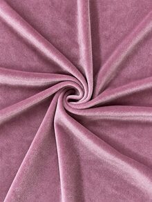 LUMIGAL 2026 Fall/Winter Elegant Vintage Pink Velvet-Look Contrast Trim Long Sleeve Button Detail, Wedding Guest Party Jacket & Mermaid Maxi Skirt 2 Pieces Set - Baby Pink - View 6