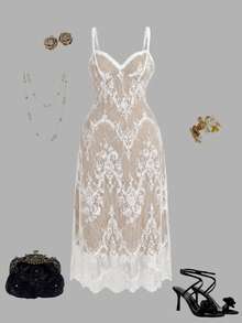 Plus Size Dresses - White - View 10