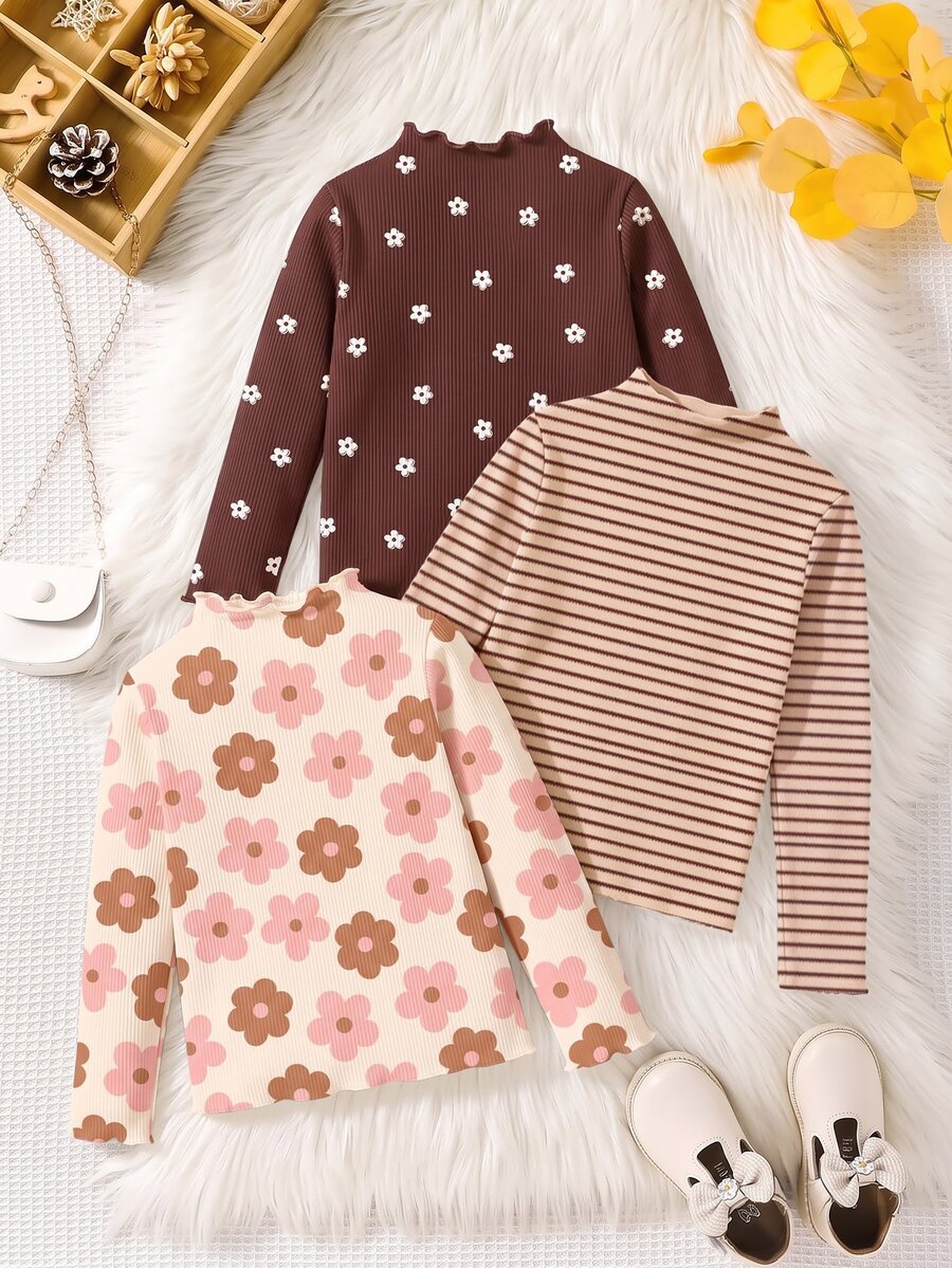 Young Girl Young Girl 3PCS Young Girls T-Shirts - Multicolor - View 1