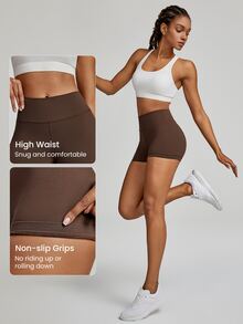 GLOWMODE 2.5" FeatherFit™ Ultra-Short Anti-Slip Biker Shorts Low Impact Casual Daily Gym  Workout - Cinnamoninspiration - View 3