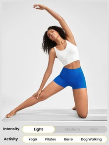 GLOWMODE 2.5" FeatherFit™ Ultra-Short Anti-Slip  Biker Shorts Low Impact Casual Daily Gym  Workout - Blue - View 5