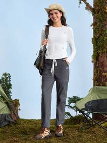 In My Nature Women's Detachable Zipper Outdoor Hiking Pant Sportswear Gym Workout Activewear Trousers For Autumn Winter - Dark Grey - View 5