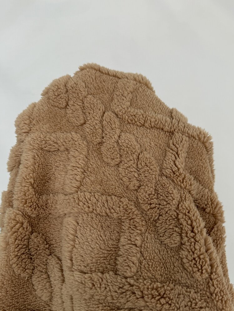 Reflora Plus Size Women's Long Sleeve Zip-Up Plush Hooded Jacket Holiday Going Out Camel Winter Casual Elegant - Brown - View 10