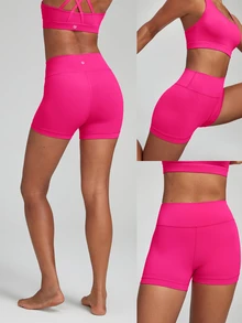 GLOWMODE 2.5" FeatherFit™ Ultra-Short Anti-Slip Biker Shorts Low Impact Casual Daily Gym  Workout - Tropical Pink - View 10