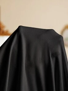 Côtesoire 大尺碼女款純色休閒居家睡袍 - 黑色 - 查看 4