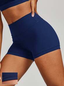 GLOWMODE 2.5" FeatherFit™ Ultra-Short Anti-Slip Biker Shorts Low Impact Casual Daily Gym  Workout - Dark Blue - View 1