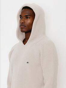FORM&CHAOS Men's Fashion Denim Long Sleeve Loose Fit Hoodie Sweater - Khaki - View 7
