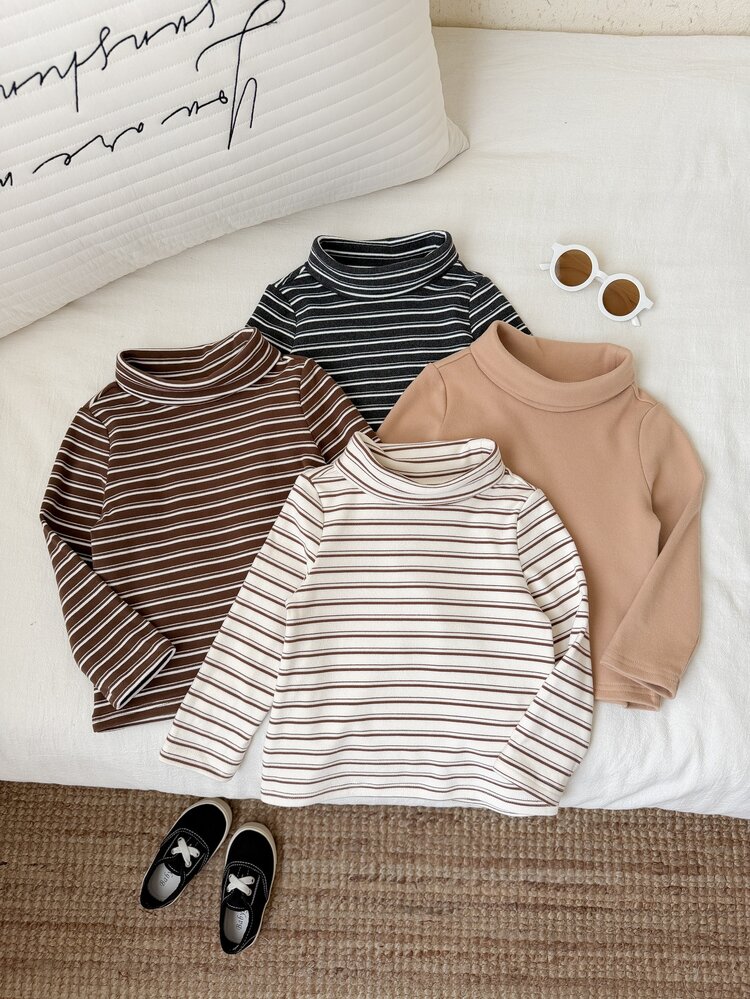 SHEIN 4PCS Baby Boys Fall/Winter Thermal Lined Tops - Multicolor - View 6