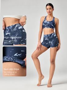 GLOWMODE 2.5" FeatherFit™ Ultra-Short Anti-Slip Biker Shorts Low Impact Casual Daily Gym Summer Workout - Multicolor - View 3