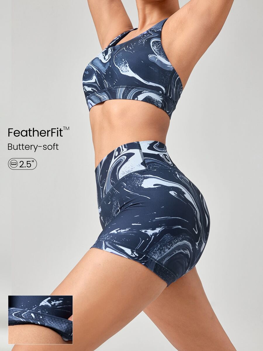 GLOWMODE 2.5" FeatherFit™ Ultra-Short Anti-Slip Biker Shorts Low Impact Casual Daily Gym Summer Workout - Multicolor - View 1