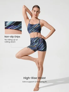 GLOWMODE 2.5" FeatherFit™ Ultra-Short Anti-Slip Biker Shorts Low Impact Casual Daily Gym Summer Workout - Multicolor - View 3
