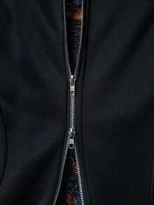Skyrend Mens Light Gray Balaclava Hoodie, Streetwear Face Cover Sweatshirt With Split Design, Casual Outdoor Festival Grunge Autumn Winter Pullover - Black - View 8