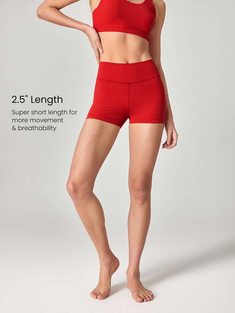 2,5" FeatherFit™ Ultra-kurze rutschfeste Biker Shorts, Low Impact, Lässig, Gym, Sommer Training