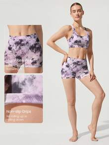 GLOWMODE 2.5" FeatherFit™ Ultra-Short Anti-Slip Biker Shorts Low Impact Casual Daily Gym Summer Workout - Multicolor - View 3