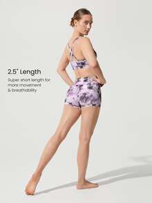 GLOWMODE 2.5" FeatherFit™ Ultra-Short Anti-Slip Biker Shorts Low Impact Casual Daily Gym Summer Workout - Multicolor - View 2