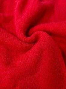 SHEIN PariChic Women's Autumn/Winter Elegant Elegant Red 3D Floral Decor Fitted Button-Front Cardigan - Red - View 13