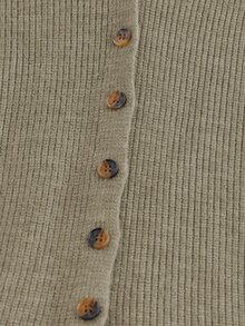 Velvienne Plus Size Women Long Sleeve Single-Breasted Long Knit Cardigan - Khaki - View 9
