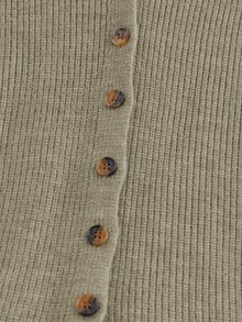 Velvienne Plus Size Women Long Sleeve Single-Breasted Long Knit Cardigan - Khaki - View 6