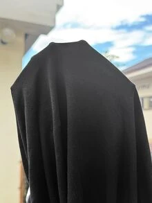 Muchica Plus Size Women's Off-Shoulder Long Sleeve Solid Color Casual Fashion T-Shirt - Black - View 7