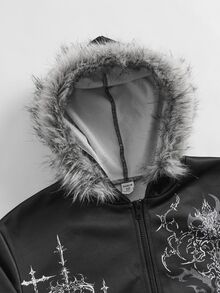 SHEIN 青少年男孩休閒舒適百搭運動衫 - 黑色 - 查看 6