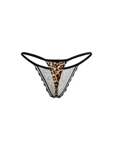 AltBold 3pcs/Set Women's Lace Patchwork Printed Thong Panties - Multicolor - View 6