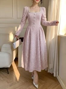 Modelyn Women Midi Dresses - Baby Pink - View 3