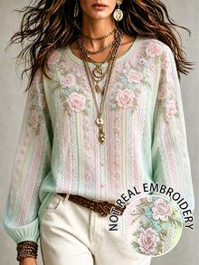Breezaya Women's Autumn Casual Floral Print Shirt - Multicolor - View 7