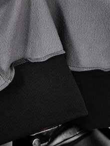 Amplova Contrast Color Fitted Ribbed Slim Zipper Striped Sweatshirt For Women - Grey - View 17