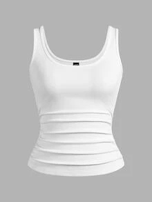 Slaydiva Multi-Pack Basic Slip Cami Top, Narrow Ribbed V-Neck Tank For Women, Black & White, Casual,Versatile Black & White Tank Top - Black - View 4