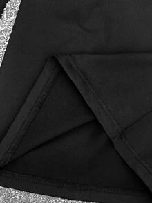MaterniWear Maternity Casual Button Adjustable Waist Loose Pants Fall - Black - View 7