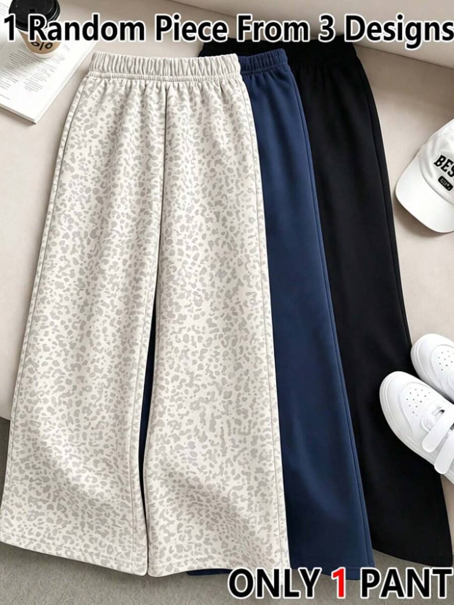 Kids Twen Girl Casual Sports Long Winter Pants, Back To School Thickened Thermal Lined - Multicolor - View 1