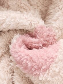 Cozy Pixies 女嬰 3D 耳朵珊瑚絨加厚愛心圖案連帽長袖冬季外套 正式場合/俱樂部穿著 黑白豹紋保暖舒適 - 彩色 - 查看 6