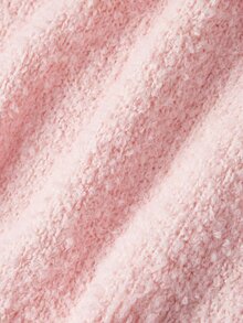 SHEIN MOD Women's Autumn/Winter Casual Solid Color Sweater & Knitted Skirt 2 Pieces Set - Pink - View 7