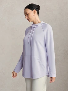 Activina Women's Solid Color Casual Daily Travel Sports Sweatshirt - Purple - View 8