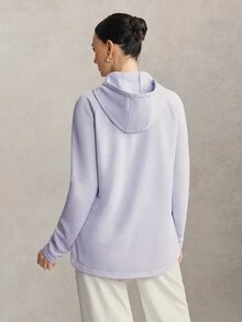 Activina Women's Solid Color Casual Daily Travel Sports Sweatshirt - Purple - View 7