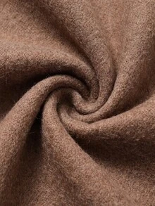 Vesra Premium Women's Winter Wool Blend Casual Versatile Coat With Scarf, Tie Closure And Horn Buttons - Coffee Brown - View 7